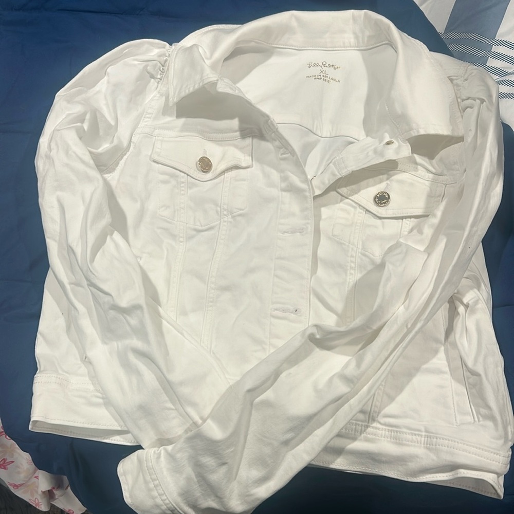 White Lilly Pulitzer Denim Jacket - washed but never worn!